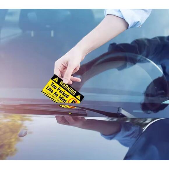 50 ⚠️YOU PARKED LIKE AN IDIOT Bad Cards Fake Ticket Prank Joke Gag Gift - Picture 4 of 6